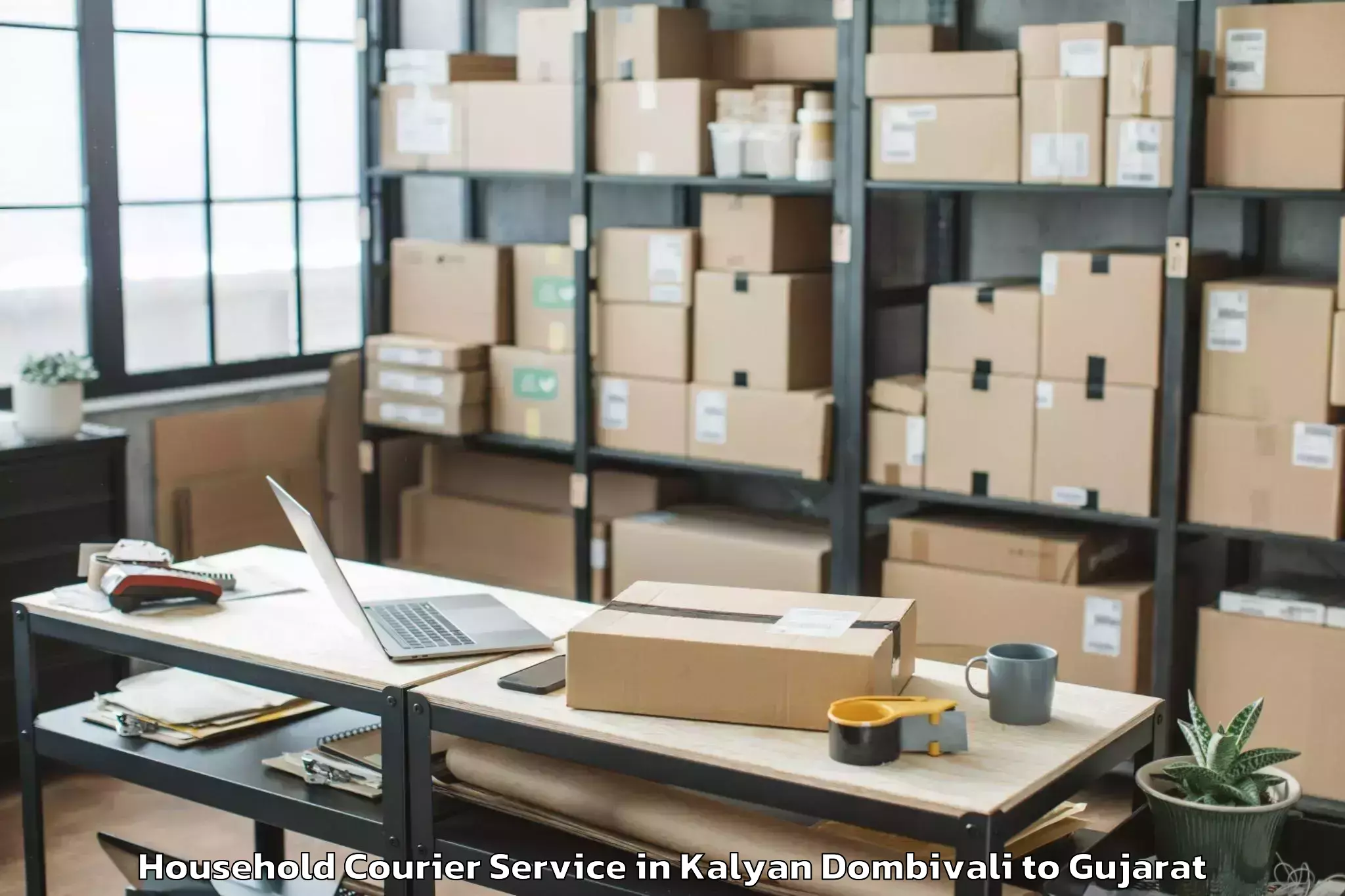 Get Kalyan Dombivali to Bhavnagar Airport Bhu Household Courier